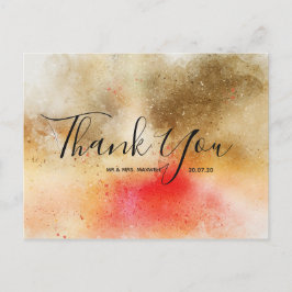 Weddenschap Bedankt | Waterverf Script Briefkaart