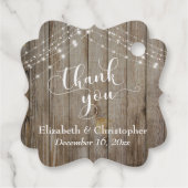 Weddenschap Bedankt Weathered Wood & Lichten Bedankjes Labels (Achterkant)