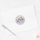 Weddenschap Bedankt Zonnebloem Koord Licht Ronde Sticker (Envelop)
