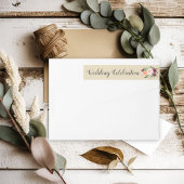 Weddenschap Beige Rustic Burgundy Floral