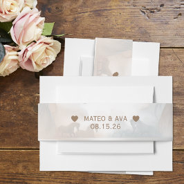 Weddenschap Belly Band Uitnodigingen Wikkel