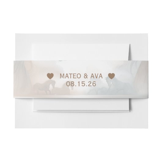 Weddenschap Belly Band Uitnodigingen Wikkel (Voorkant Voorbeeld)