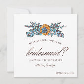 Weddenschap | Bent u mijn Bridesmaid? Notitiekaartje (Voorkant)