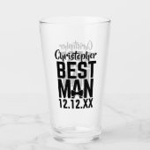 Weddenschap Best Man Glass Tumbler (Voorkant)