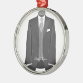 Weddenschap Best Man Tuxedo kerstcadeau Metalen Ornament (Links)