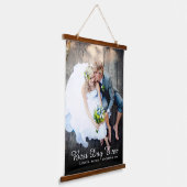 Weddenschap Beste dag ooit Foto Hangend Wandkleed (Gebogen)