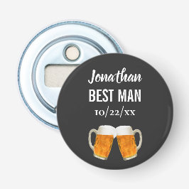 Weddenschap Beste man Bachelor Party Favor Beer Ch Button Flesopener