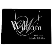 Weddenschap Beste man Gift Elegant Custom Classic  Groot Cadeauzakje (Voorkant)