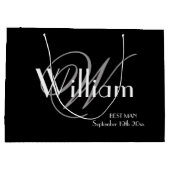 Weddenschap Beste man Gift Elegant Custom Classic  Groot Cadeauzakje (Achterkant)