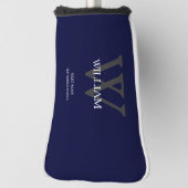 Weddenschap Beste man Gift Elegant Monogram Navy B Golfheadcover (Draai 90)