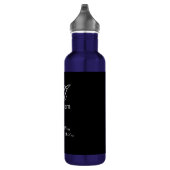 Weddenschap Beste man Gift Modern Monogram Naam Co Waterfles (Rechts)