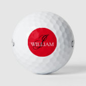 Weddenschap Beste man Gift Monogram Naam Cool Aang Golfballen (Voorkant)