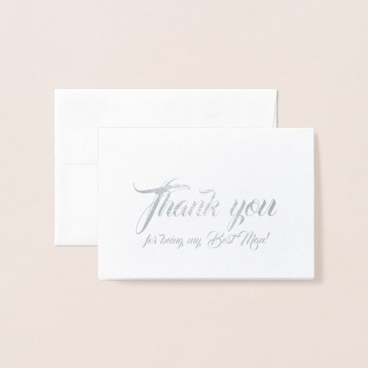 Weddenschap Beste man Hartelijk dank Folie Kaarten (Voorkant met envelop)