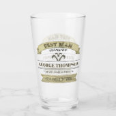 Weddenschap Beste man Klassieke Eenvoudige Glass Glas (Achterkant)