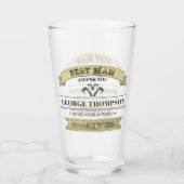 Weddenschap Beste man Klassieke Eenvoudige Glass Glas (Voorkant)