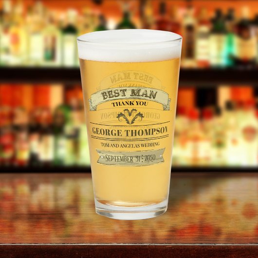 Weddenschap Beste man Klassieke Eenvoudige Glass Glas