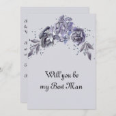 Weddenschap "Beste man" Verzoek Slate Blue Series (Voorkant / Achterkant)