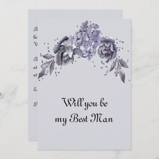 Weddenschap "Beste man" Verzoek Slate Blue Series (Voorkant / Achterkant)