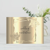 Weddenschap Black Faux Gold Lijst QR-code Kaart (Staand voorkant)