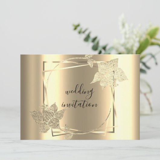 Weddenschap Black Faux Gold Lijst QR-code Kaart (Staand voorkant)