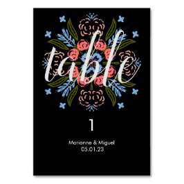 Weddenschap Black Floral Medallion Seating Kaart