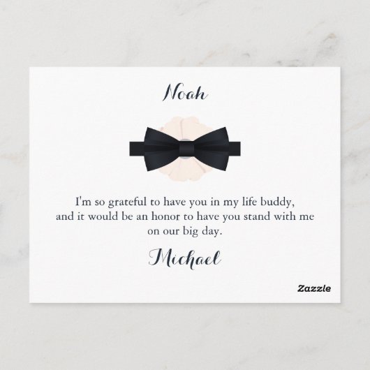 Weddenschap Black Pearl Watus Ring Bearer-kaart Briefkaart (Achterkant)