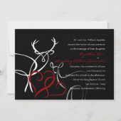 Weddenschap Black Red White Buck en Doe in Liefde Kaart (Voorkant)