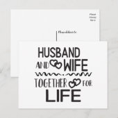 Weddenschap Black White Bride Groom Love Jubileum Briefkaart (Voorkant / Achterkant)
