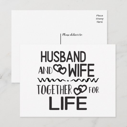 Weddenschap Black White Bride Groom Love Jubileum Briefkaart (Voorkant / Achterkant)