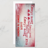 Weddenschap Bladwijzer Favors Book Mark-liefdesver (Voorkant / Achterkant)