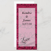 Weddenschap Bladwijzer voor liefdesharten (Voorkant / Achterkant)