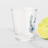  Weddenschap Blauwe Floral Shot Glas (Links)