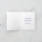 Weddenschap blauwe splash met ritse kunst bedankkaart (Binnen)