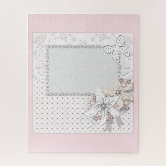 Weddenschap, bloemen, bruiloft, kinderen, deli legpuzzel (Verticaal)