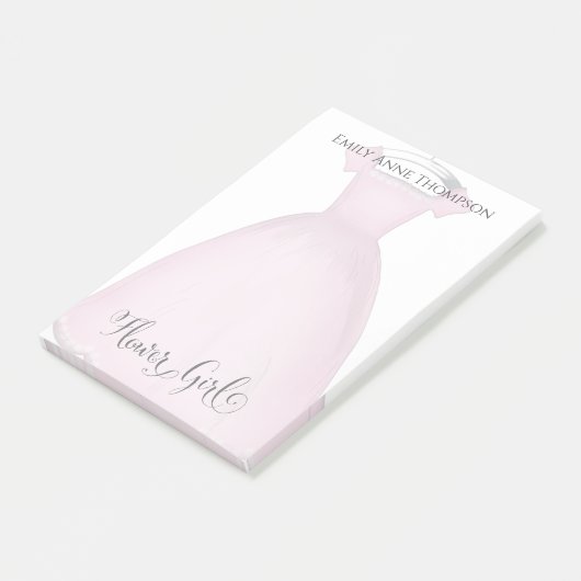 Weddenschap Bloemenmeisje Cute  Dress Custom Post-it® Notes (Schuin)