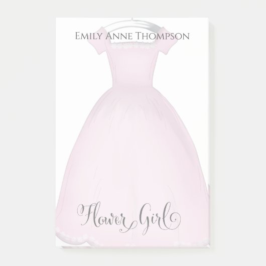 Weddenschap Bloemenmeisje Cute  Dress Custom Post-it® Notes (Voorkant)