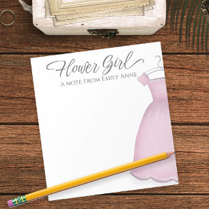 Weddenschap Bloemenmeisje  dress gepersonaliseerd Notitieblok