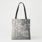 Weddenschap Bloemenmeisje Wood Mason Jar String Li Tote Bag (Voorkant)