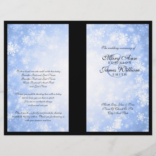Weddenschap Blue Winter Wonderland Sparkle (Voorkant)