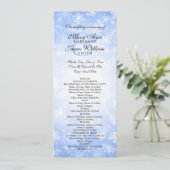 Weddenschap Blue Winter Wonderland Sparkle Programmakaart (Staand voorkant)
