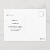 Weddenschap Blush & Black Save the Date Announcem Briefkaart (Achterkant)