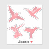 Weddenschap Blush Pink Hummingbird Pack Sticker (Vel)
