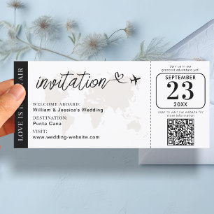 Weddenschap Boarding Pass Invitation