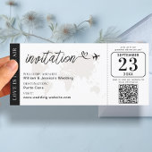 Weddenschap Boarding Pass Invitation