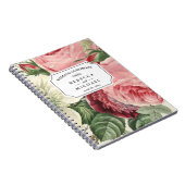 Weddenschap-boek -  botanische bloemen notitieboek (Rechterzijde)