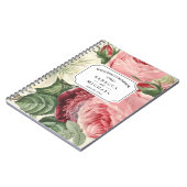 Weddenschap-boek -  botanische bloemen notitieboek (Linkerzijde)