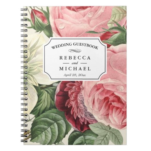 Weddenschap-boek -  botanische bloemen notitieboek (Voorkant)