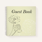 Weddenschap-boek - Cream floral design Notitieboek (Voorkant)