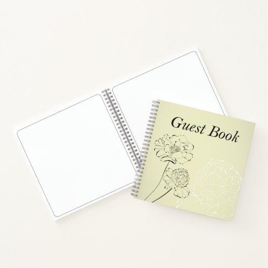 Weddenschap-boek - Cream floral design Notitieboek (Binnen)
