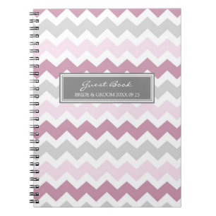 Weddenschap-boek Roze grijze Chevron-laptop Notitieboek